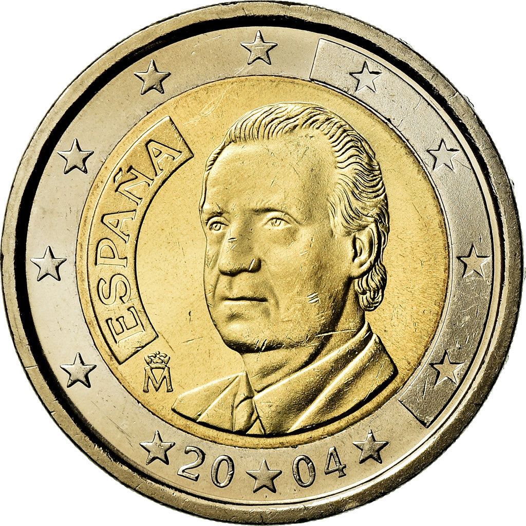 Spagna, 2 Euro, 2004, SPL-, Bi-metallico, KM:1047