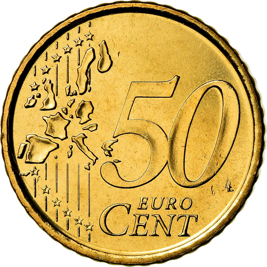Spain, 50 Euro Cent, 1999, AU(55-58), Brass, KM:1045