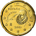 Spain, 20 Euro Cent, 2001, AU(55-58), Brass, KM:1044