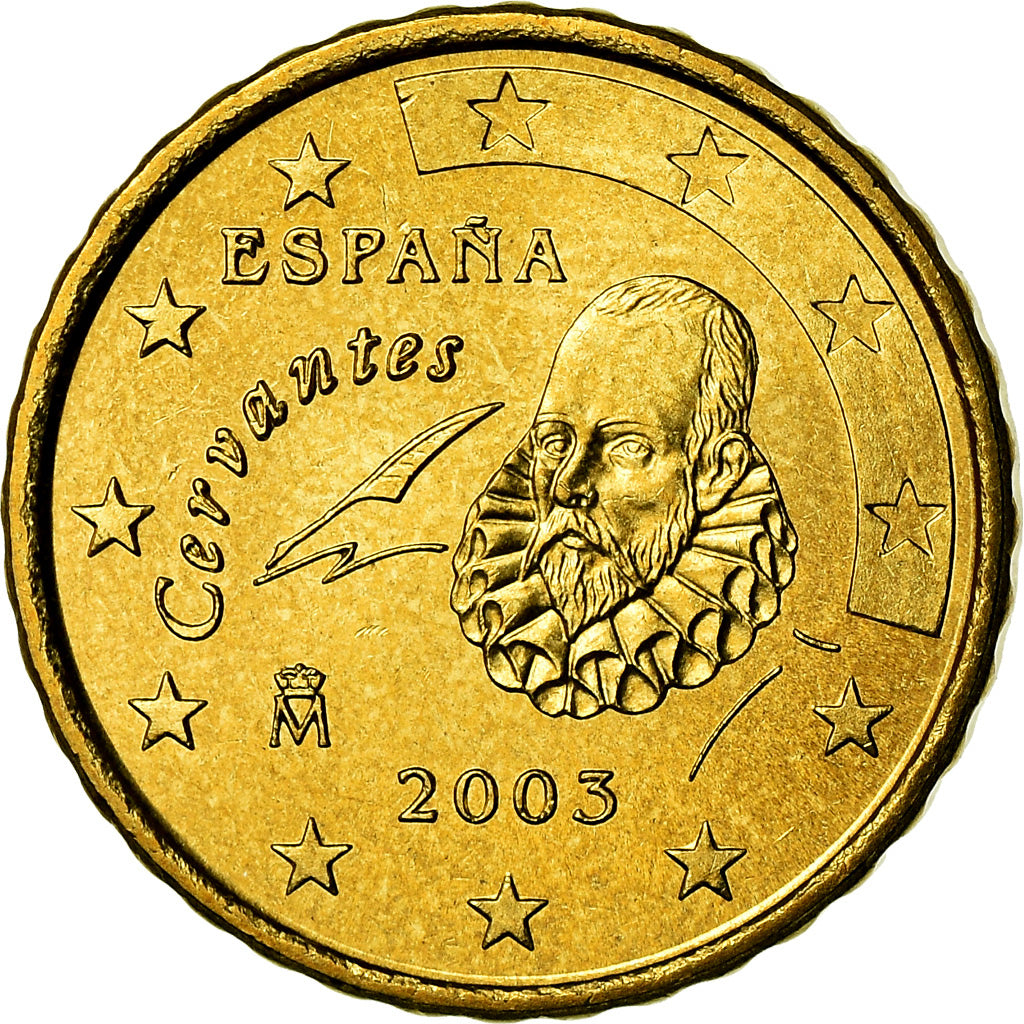 Spanien, 10 Euro Cent, 2003, UNZ, Messing, KM:1043