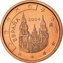 Spain, 2 Euro Cent, 2004, AU(55-58), Copper Plated Steel, KM:1041