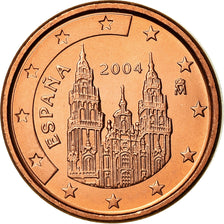 Spain, Euro Cent, 2004, AU(55-58), Copper Plated Steel, KM:1040