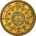 Portugal, 10 Euro Cent, 2002, AU(55-58), Brass, KM:743
