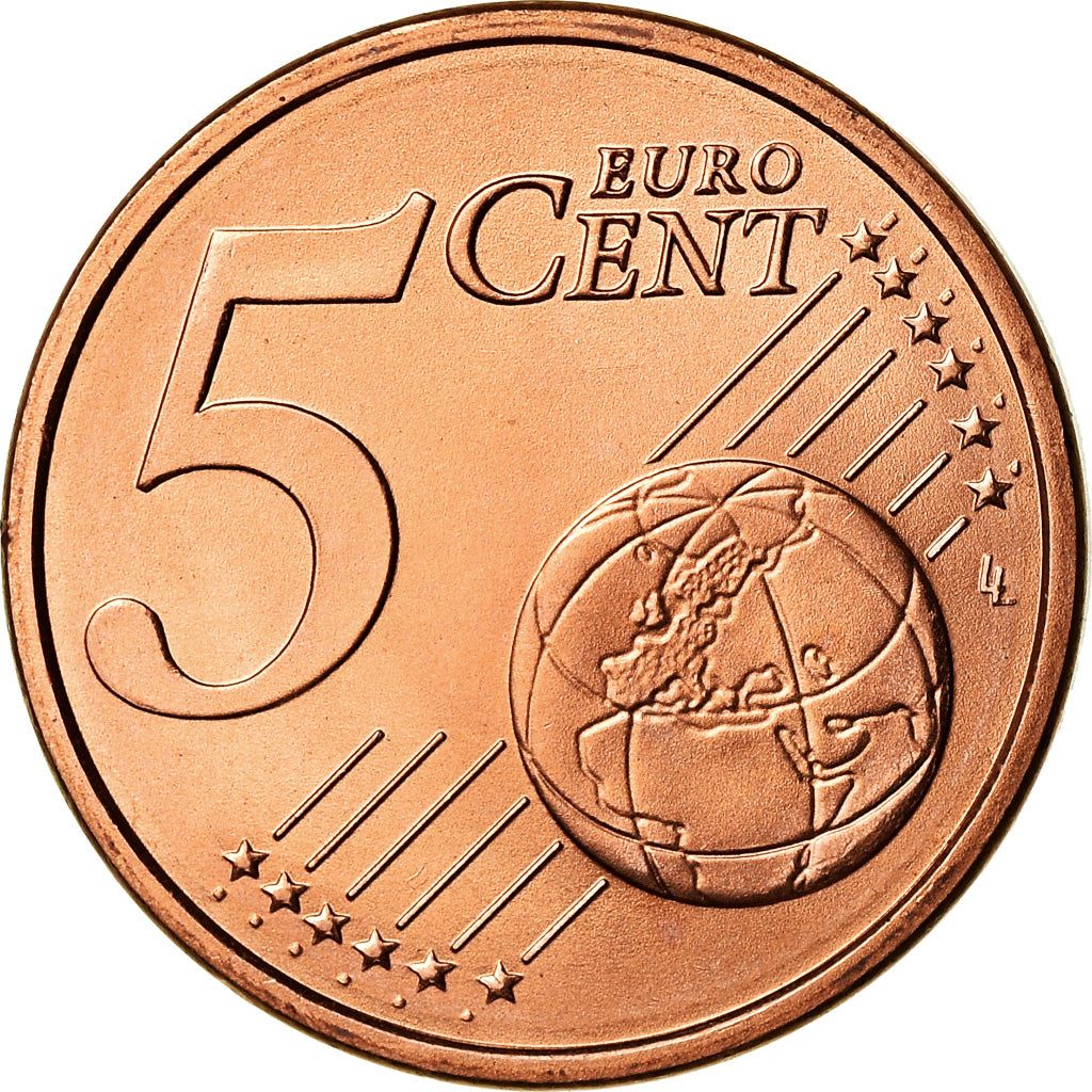 Bundesrepublik Deutschland, 5 Euro Cent, 2004, UNZ, Copper Plated Steel, KM:209