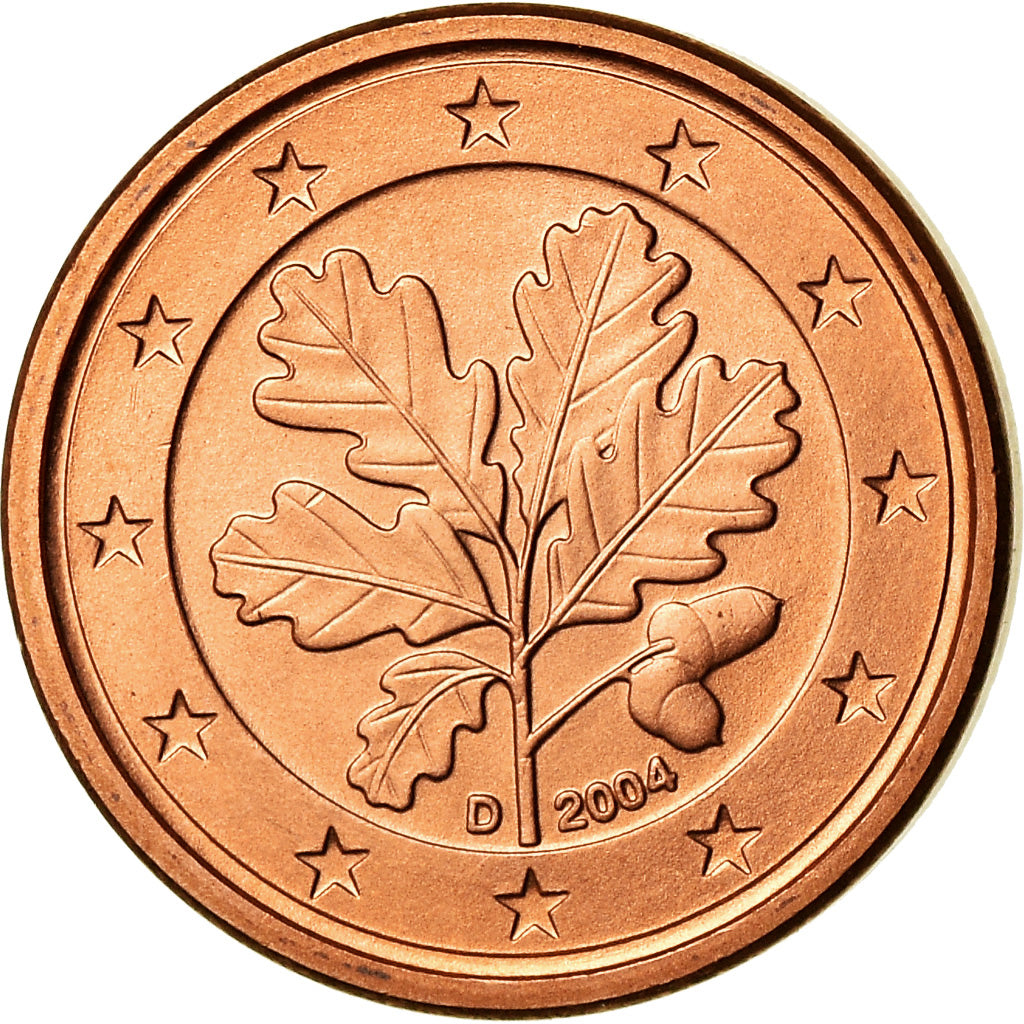 Bundesrepublik Deutschland, Euro Cent, 2004, UNZ, Copper Plated Steel, KM:207