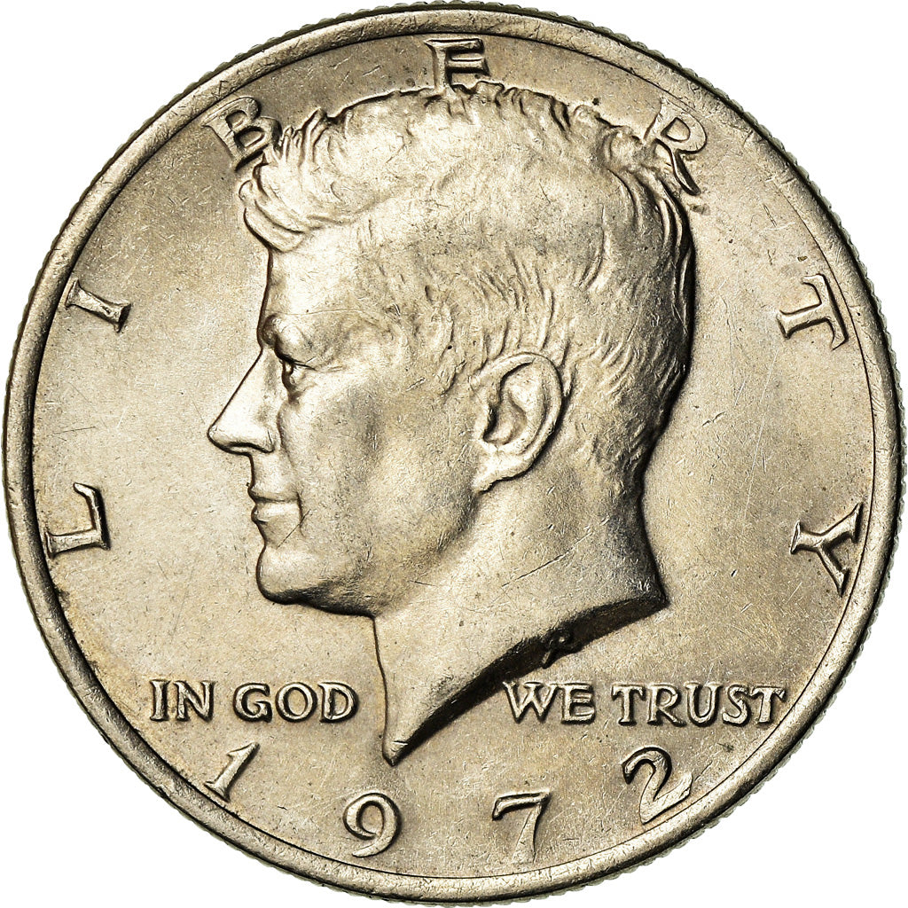 Coin, United States, Kennedy Half Dollar, Half Dollar, 1972, U.S. Mint