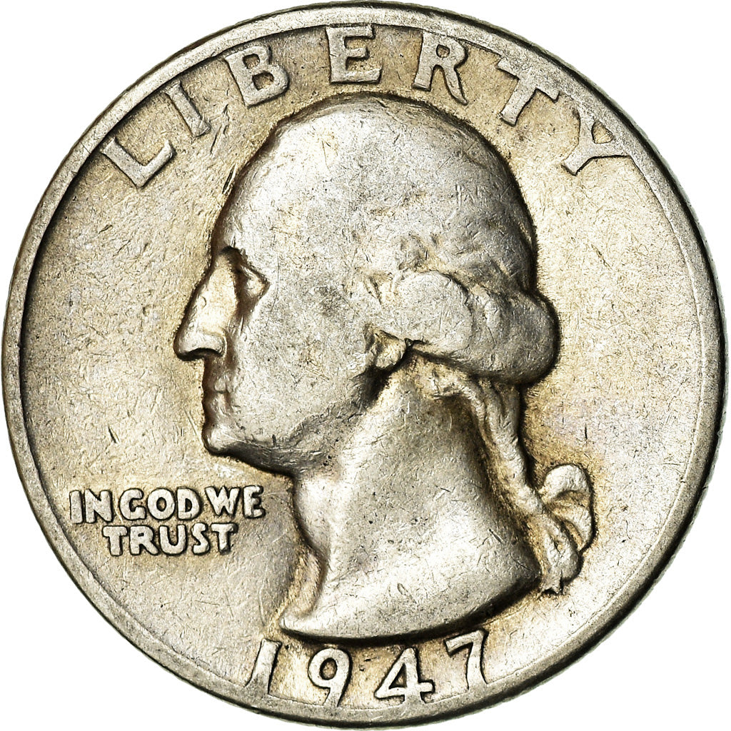 Coin, United States, Washington Quarter, Quarter, 1947, U.S. Mint, Denver