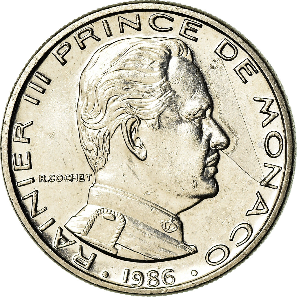 Monnaie, Monaco, Rainier III, Franc, 1986, SUP, Nickel, KM:140