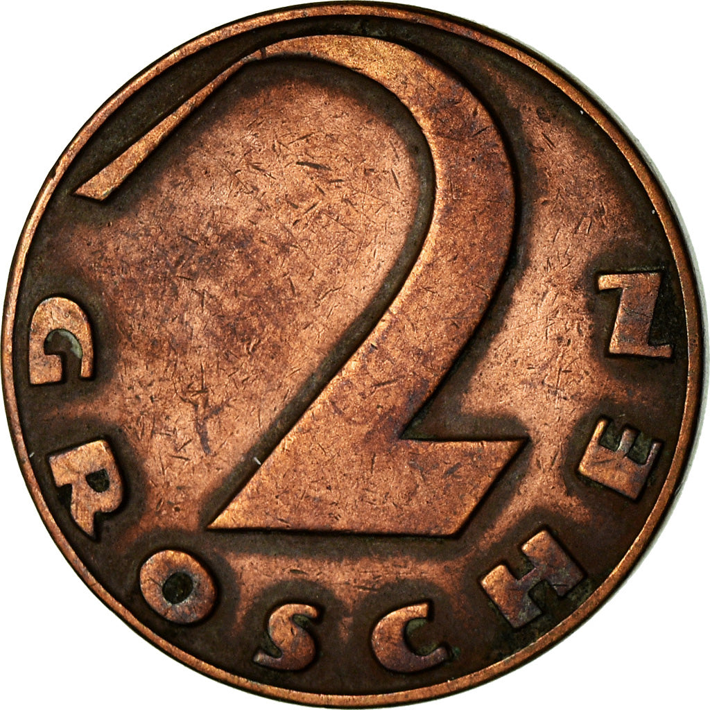 Coin, Austria, 2 Groschen, 1927, EF(40-45), Bronze, KM:2837