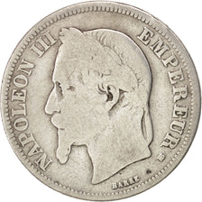 France, Napoleon III, Napoléon III, 2 Francs, 1869, Paris, F(12-15), Silver,...