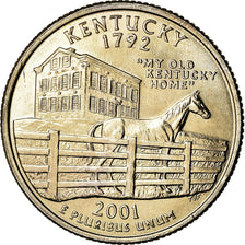 Monnaie, États-Unis, Kentucky, Quarter, 2001, U.S. Mint, Denver, SUP
