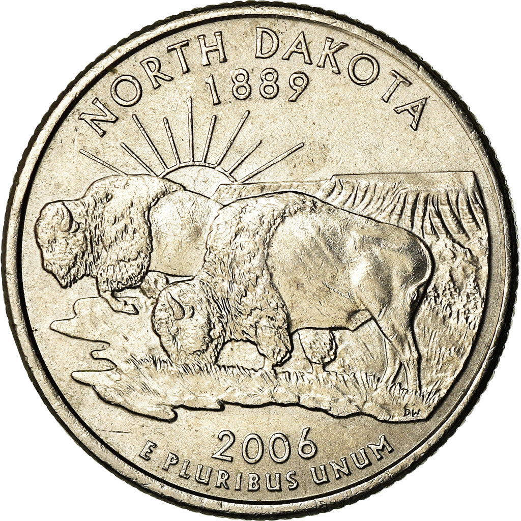 Moneta, Stati Uniti, North Dakota, Quarter, 2006, U.S. Mint, Philadelphia, SPL-