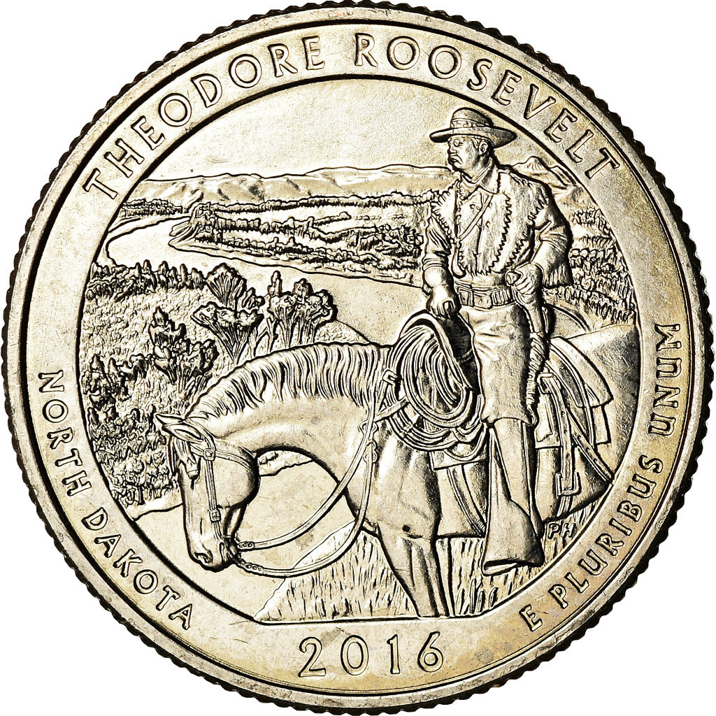 Munten, Verenigde Staten, North Dakota, Quarter, 2016, Philadelphia, UNC-