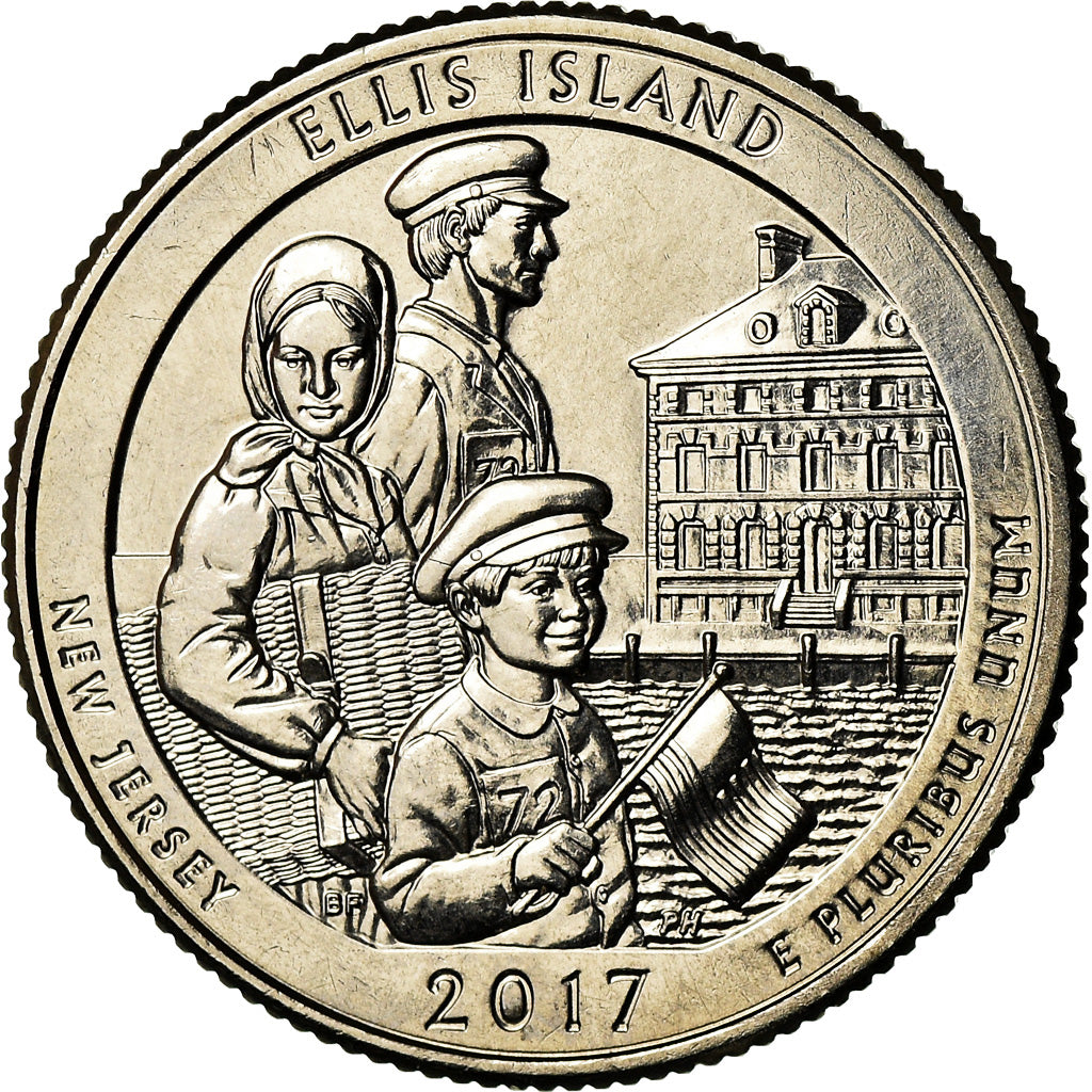 Moneta, Stati Uniti, New Jersey, Quarter, 2017, Denver, SPL, Rame ricoperto in