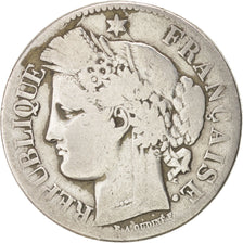 France, Cérès, 2 Francs, 1871, Bordeaux, TB, Silver, KM:816.2, Gadoury:530
