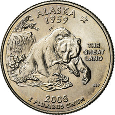 Moneta, Stati Uniti, Alaska, Quarter, 2008, U.S. Mint, Denver, SPL, Rame