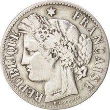France, Cérès, 2 Francs, 1887, Paris, VF(30-35), Silver, KM:817.1, Gadoury:...