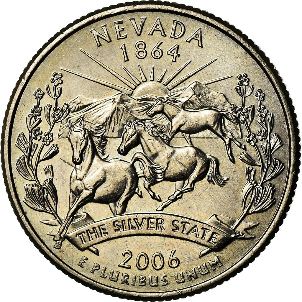 Munten, Verenigde Staten, Nevada, Quarter, 2006, U.S. Mint, Philadelphia, PR