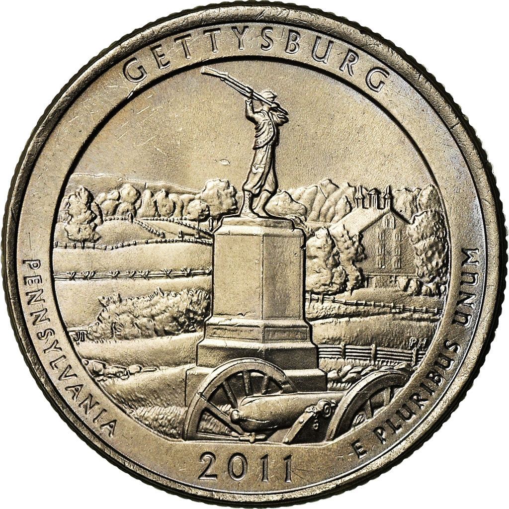 Moneta, Stati Uniti, Gettysburg, Quarter, 2011, U.S. Mint, Philadelphia, SPL-