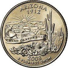 Coin, United States, Arizona, Quarter, 2008, U.S. Mint, Dahlonega, AU(55-58)