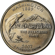 Moneta, Stati Uniti, Washington, Quarter, 2007, U.S. Mint, Philadelphia, SPL-