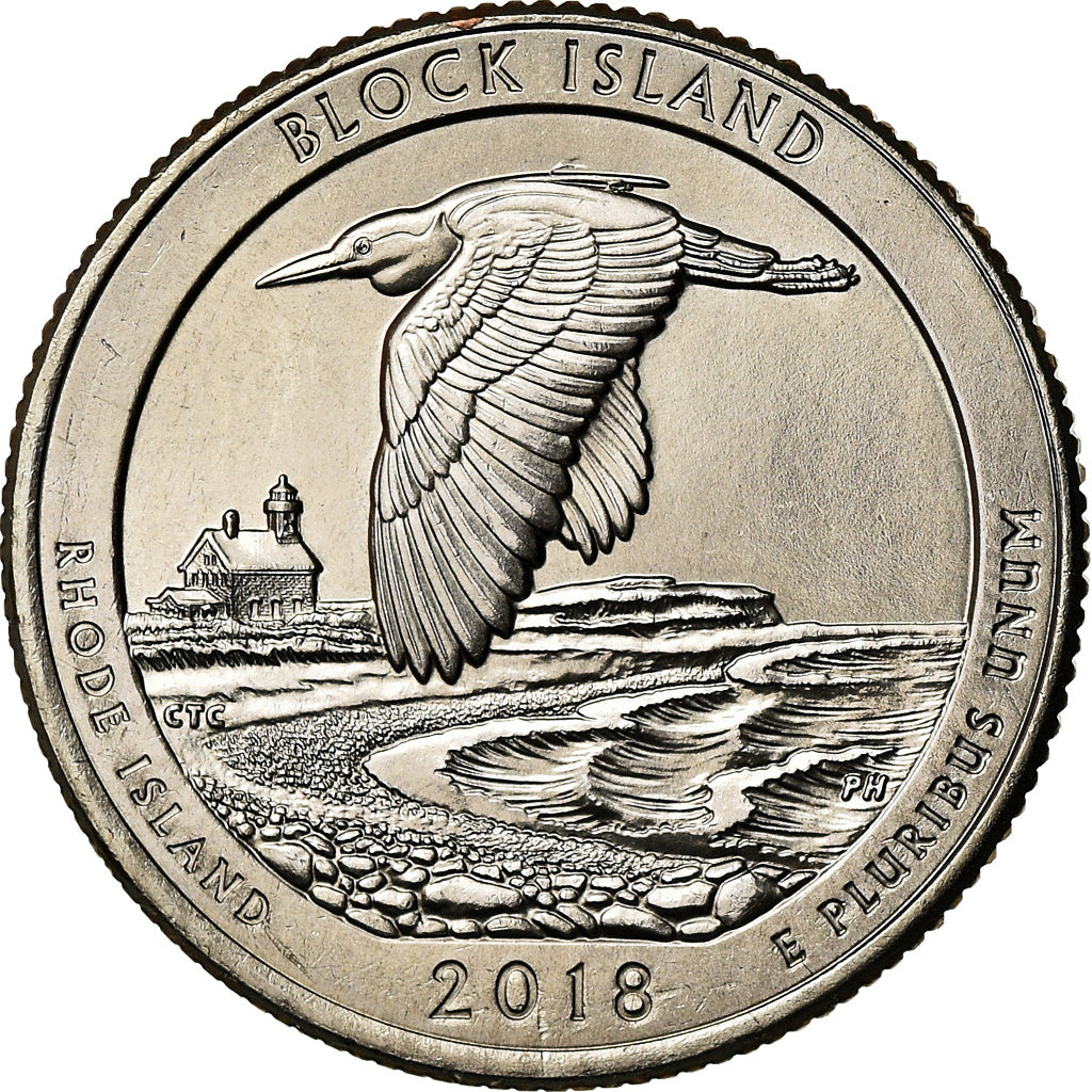 Münze, Vereinigte Staaten, Rhode Island, Quarter, 2018, U.S. Mint, VZ