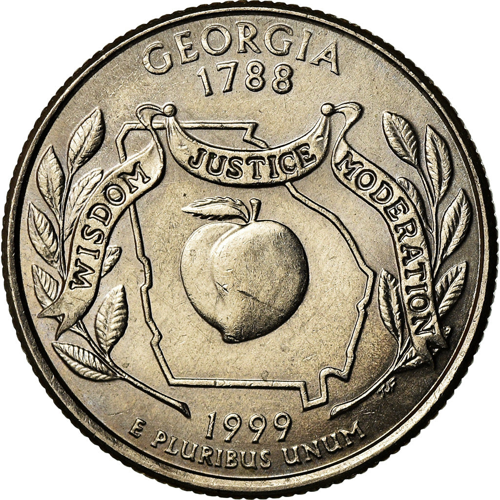 Moneda, Estados Unidos, Georgia, Quarter, 1999, U.S. Mint, Philadelphia, EBC
