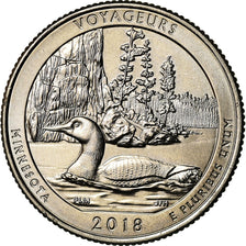 Moneta, Stati Uniti, Minnesota, Quarter, 2018, Denver, SPL, Rame ricoperto in