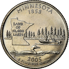 Moneta, Stati Uniti, Minnesota, Quarter, 2005, U.S. Mint, Philadelphia, SPL-