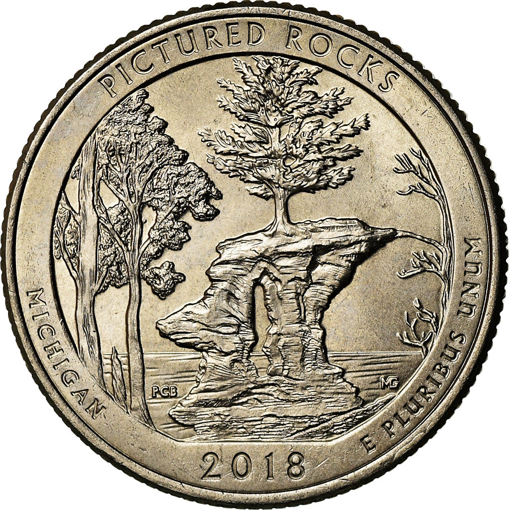 Münze, Vereinigte Staaten, Michigan, Quarter, 2018, Philadelphia, VZ
