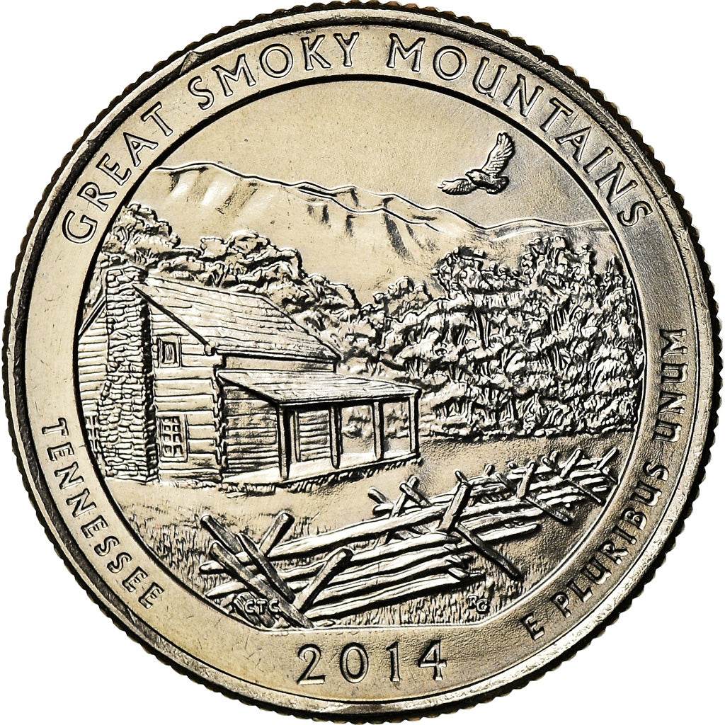 Moneta, Stati Uniti, Tennessee, Quarter, 2014, Philadelphia, SPL, Rame ricoperto