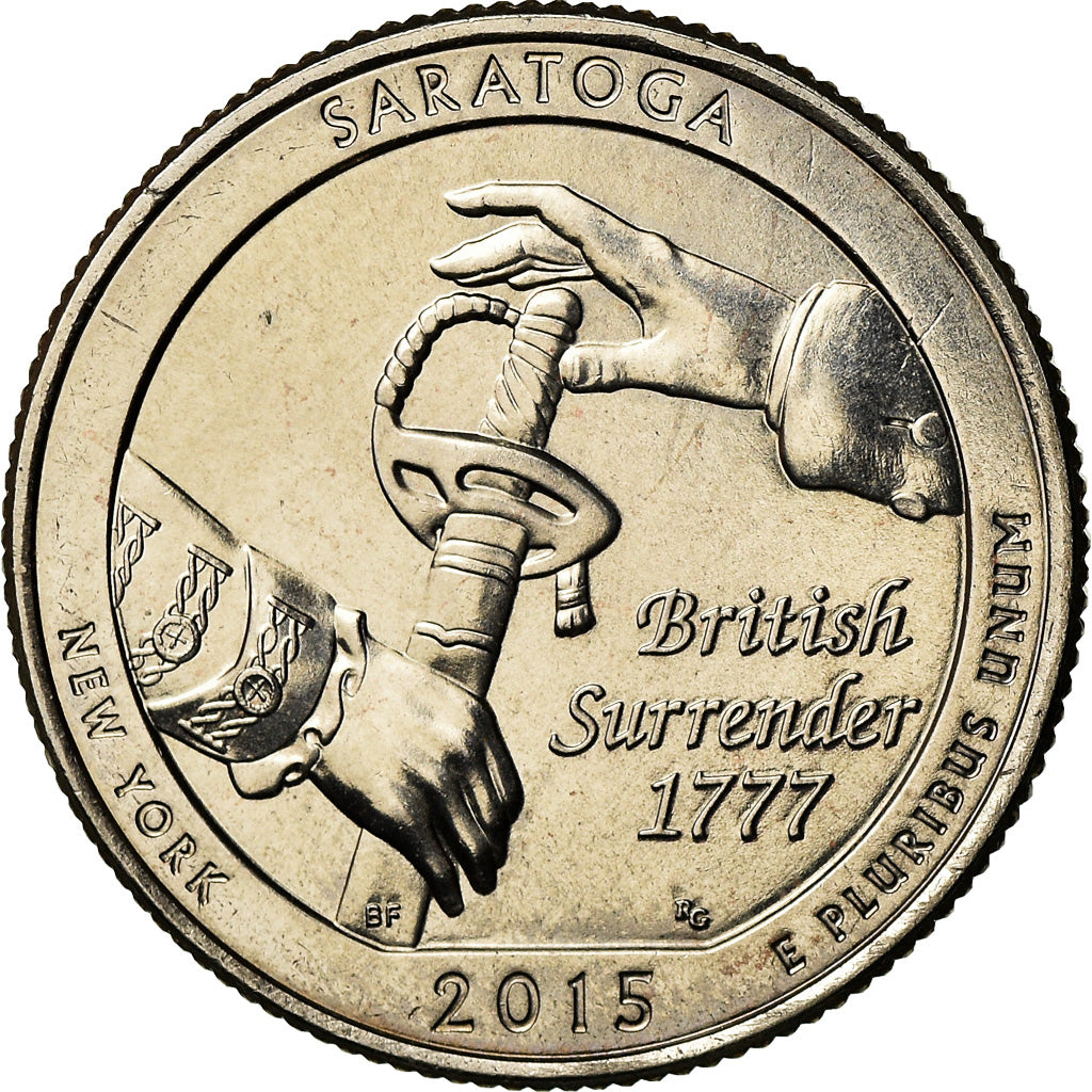 Moneta, Stati Uniti, New York, Quarter, 2015, Philadelphia, SPL, Rame ricoperto