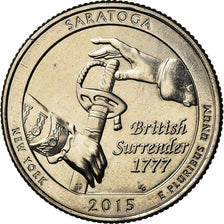 Moneta, Stati Uniti, New York, Quarter, 2015, Philadelphia, SPL, Rame ricoperto