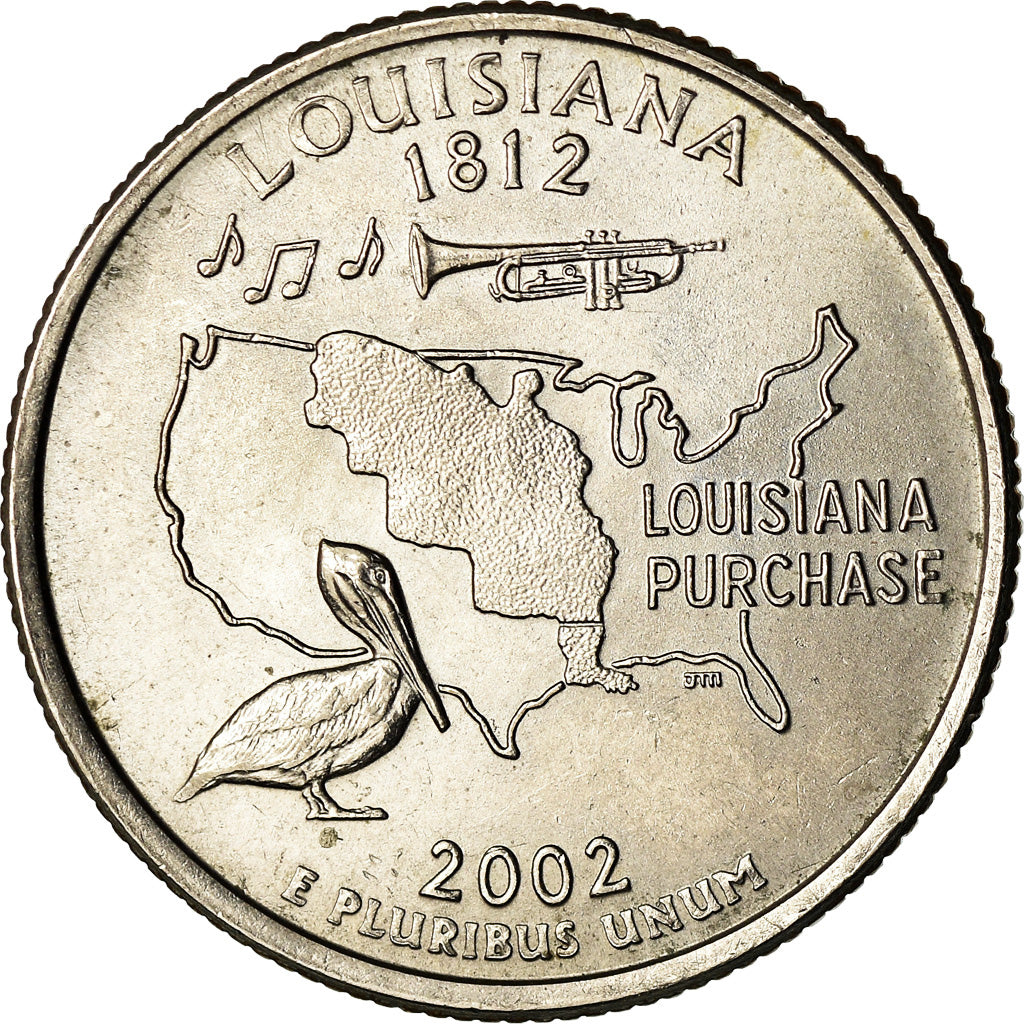 Moeda, Estados Unidos da América, Louisiana, Quarter, 2002, Philadelphia