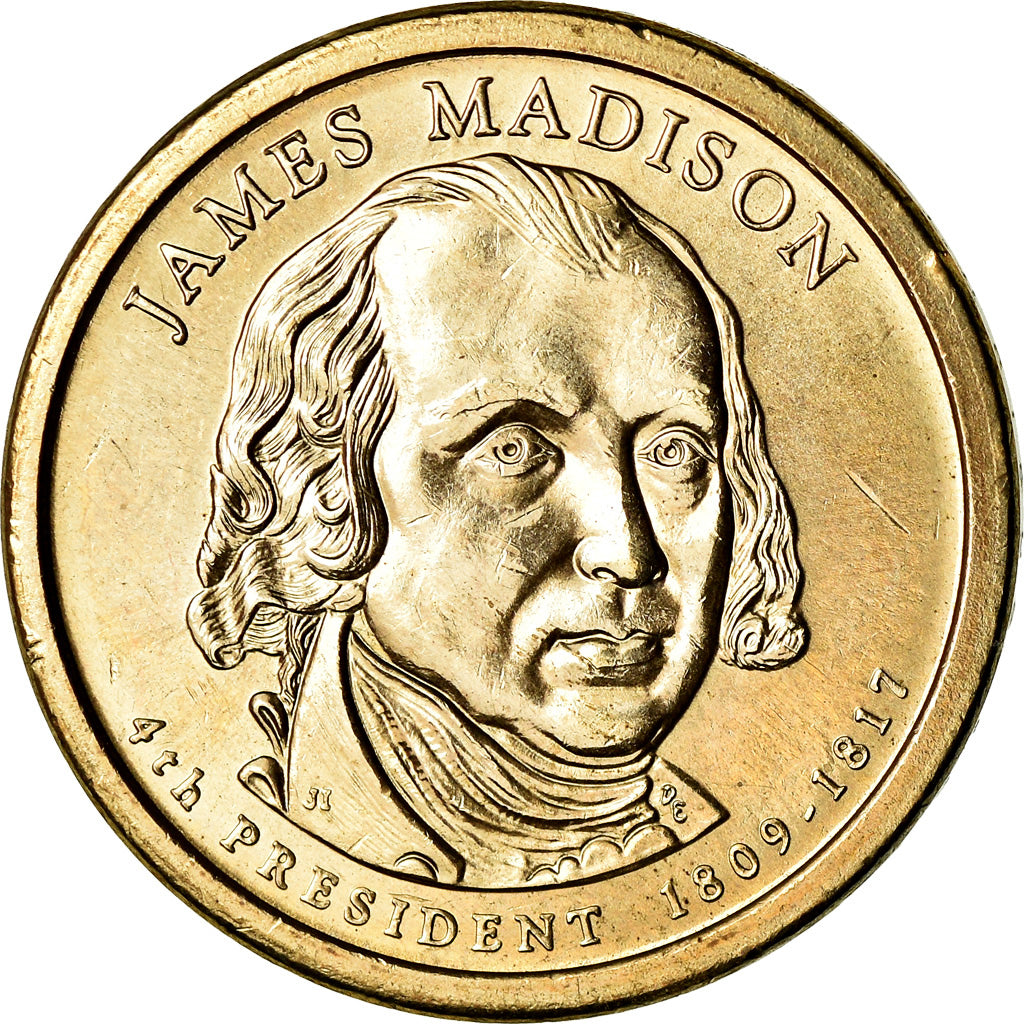 Moneta, Stati Uniti, Dollar, 2007, U.S. Mint, Denver, James Madison, SPL, Rame
