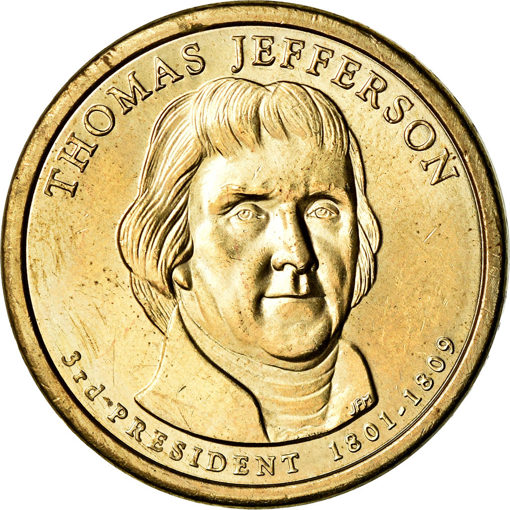 Munten, Verenigde Staten, Dollar, 2007, U.S. Mint, Denver, Thomas Jefferson, PR