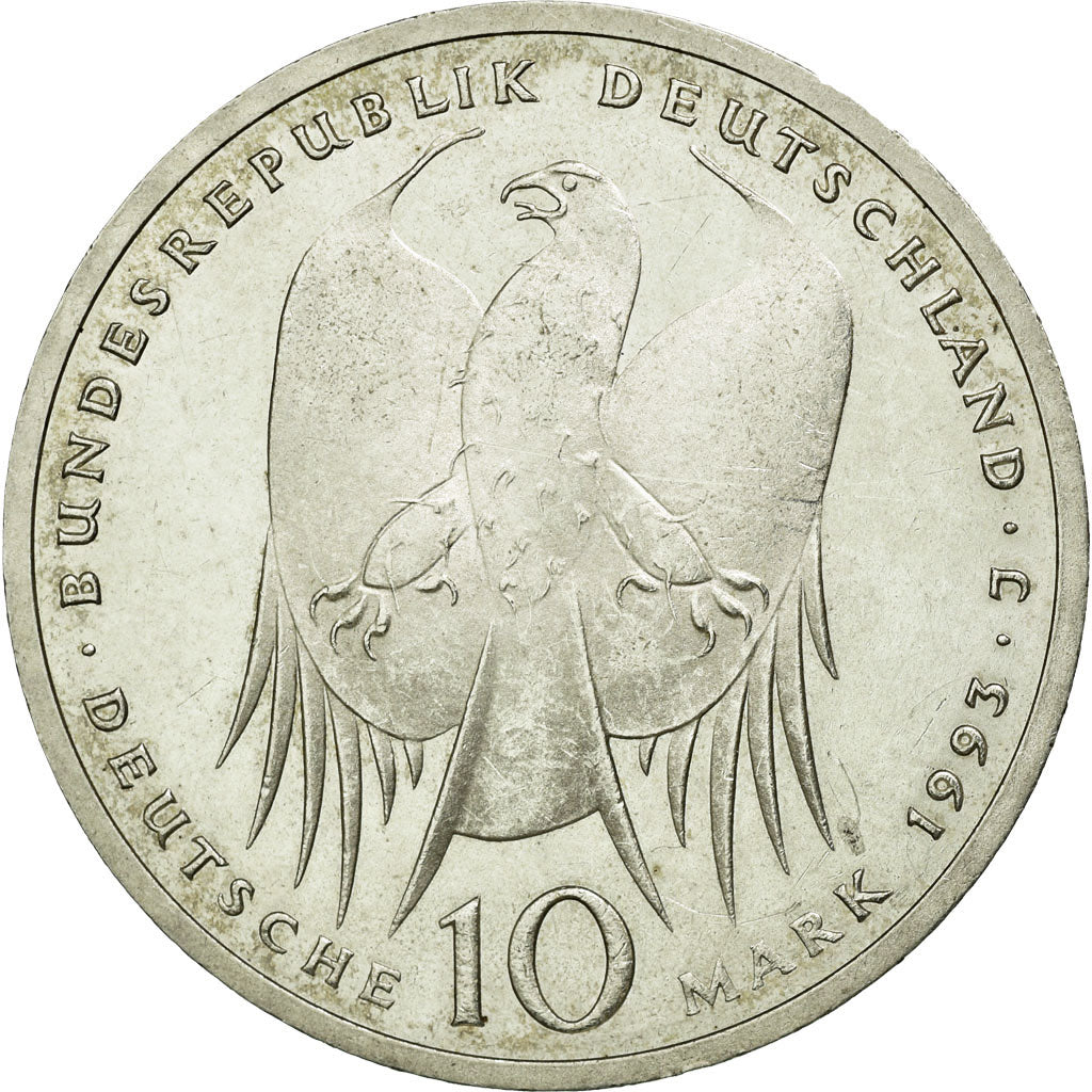 Coin, GERMANY - FEDERAL REPUBLIC, 10 Mark, 1993, Hamburg, Germany, MS(60-62)