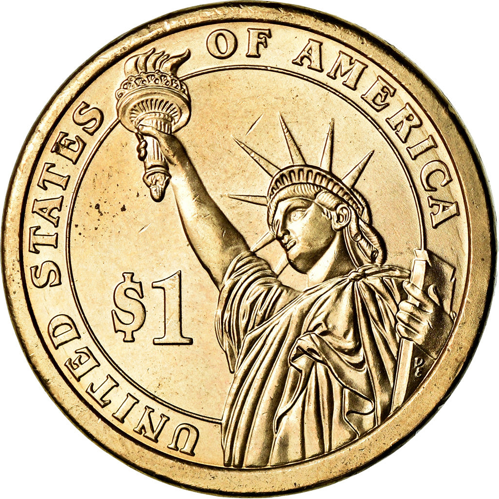 Coin, United States, Dollar, 2009, U.S. Mint, Philadelphia, John Tyler