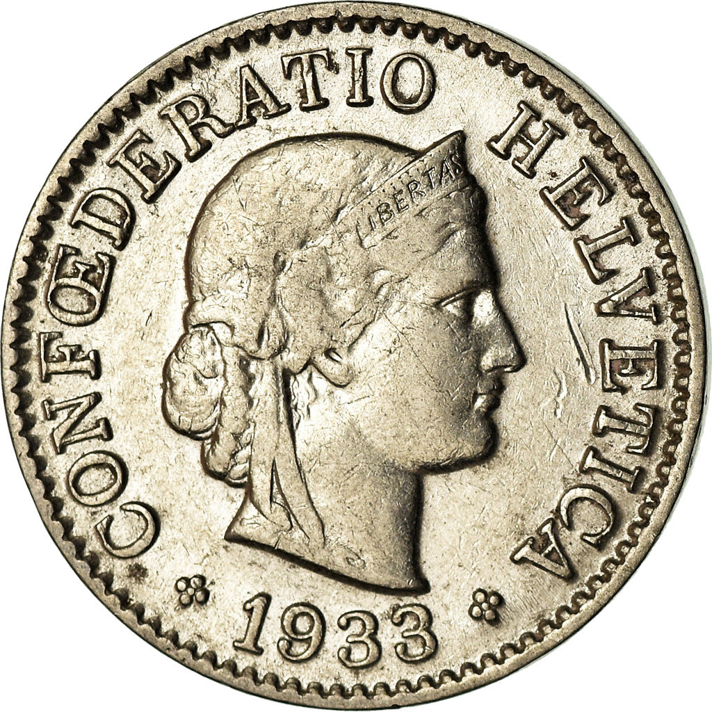 Monnaie, Suisse, 5 Rappen, 1933, Bern, TTB+, Nickel, KM:26b