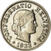 Monnaie, Suisse, 5 Rappen, 1933, Bern, TTB+, Nickel, KM:26b
