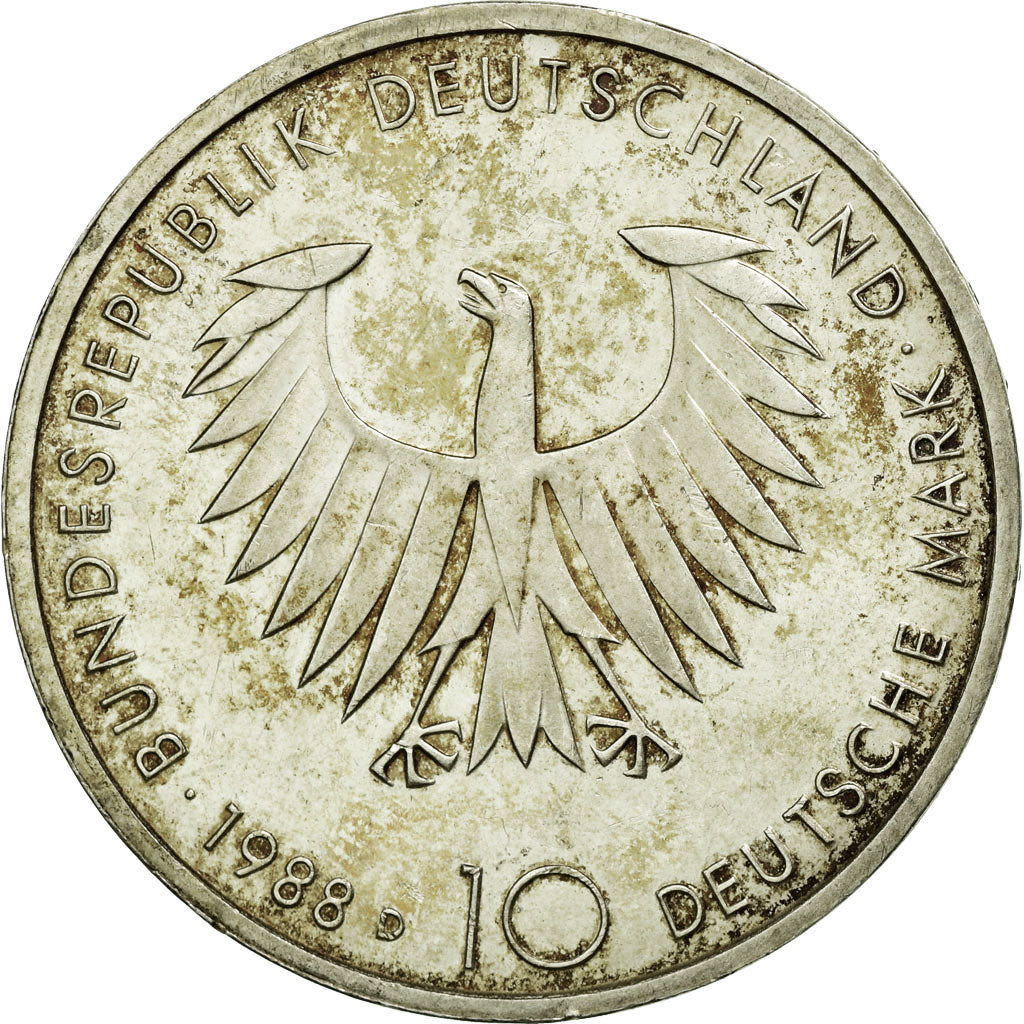 Coin, GERMANY - FEDERAL REPUBLIC, 10 Mark, 1988, Munich, Germany, MS(60-62)
