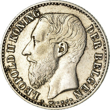 Moneta, Belgio, Leopold II, Franc, 1887, BB, Argento, KM:29.1