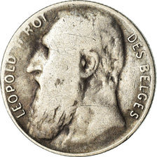 Moneta, Belgio, 50 Centimes, 1901, B+, Argento, KM:50