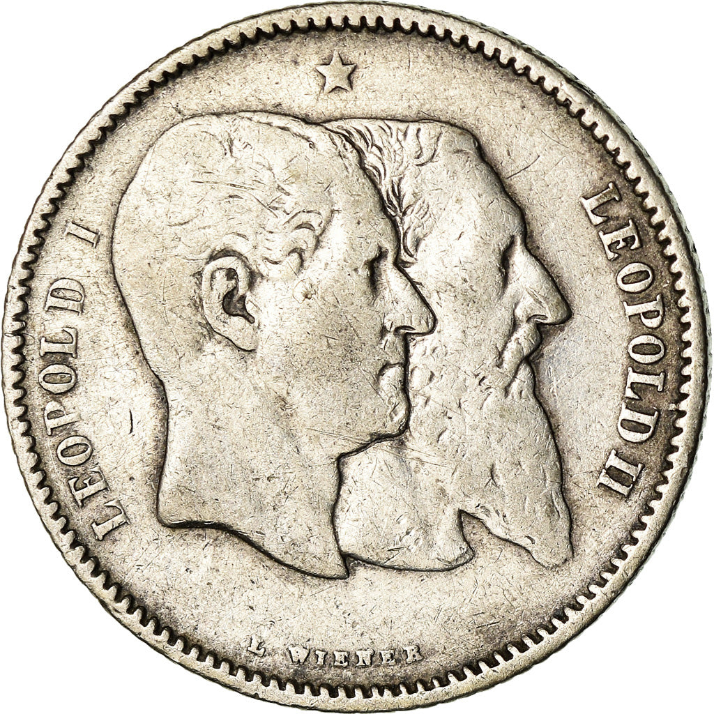 Moneta, Belgio, Leopold II, Franc, 1880, MB, Argento, KM:38