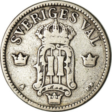 Moneta, Svezia, Oscar II, 25 Öre, 1907, BB, Argento, KM:775