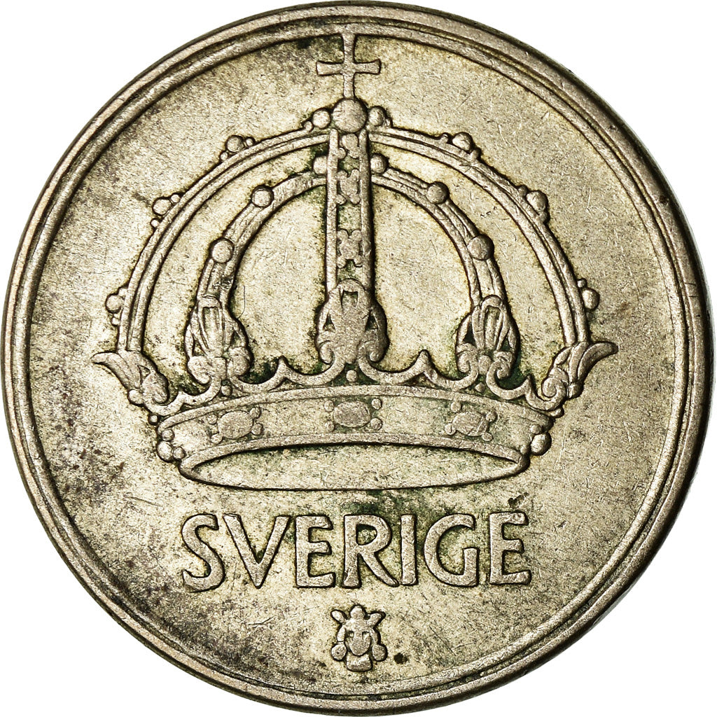 Moneta, Svezia, Gustaf V, 50 Öre, 1950, BB, Argento, KM:817
