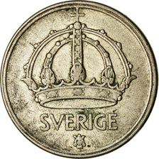 Moneta, Svezia, Gustaf V, 50 Öre, 1950, BB, Argento, KM:817
