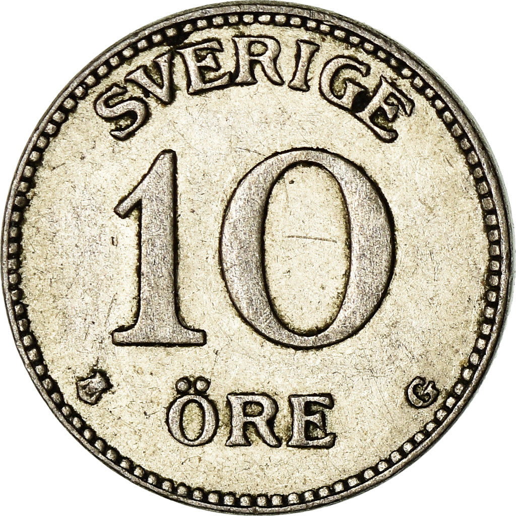 Coin, Sweden, Gustaf V, 10 Öre, 1934, VF(30-35), Nickel-Bronze, KM:795