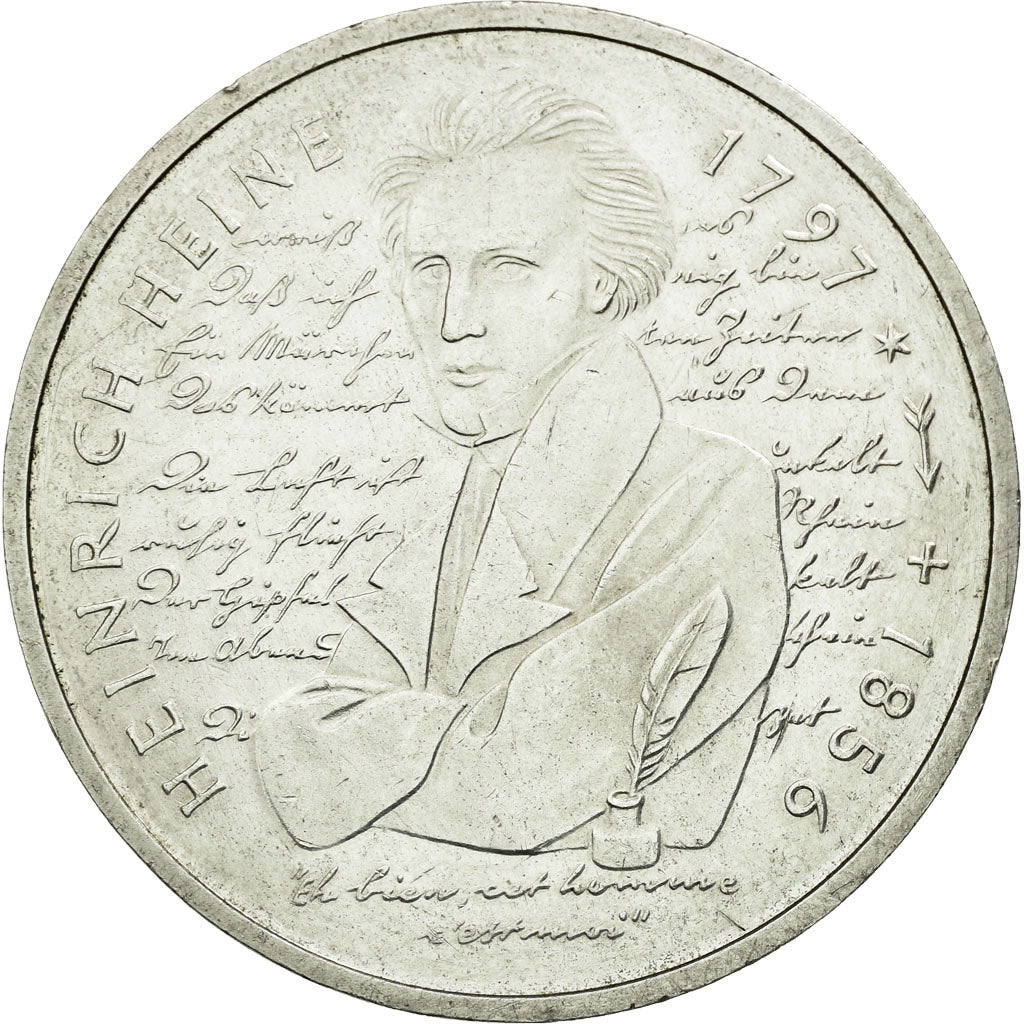 Coin, GERMANY - FEDERAL REPUBLIC, 10 Mark, 1997, Munich, MS(60-62), Silver
