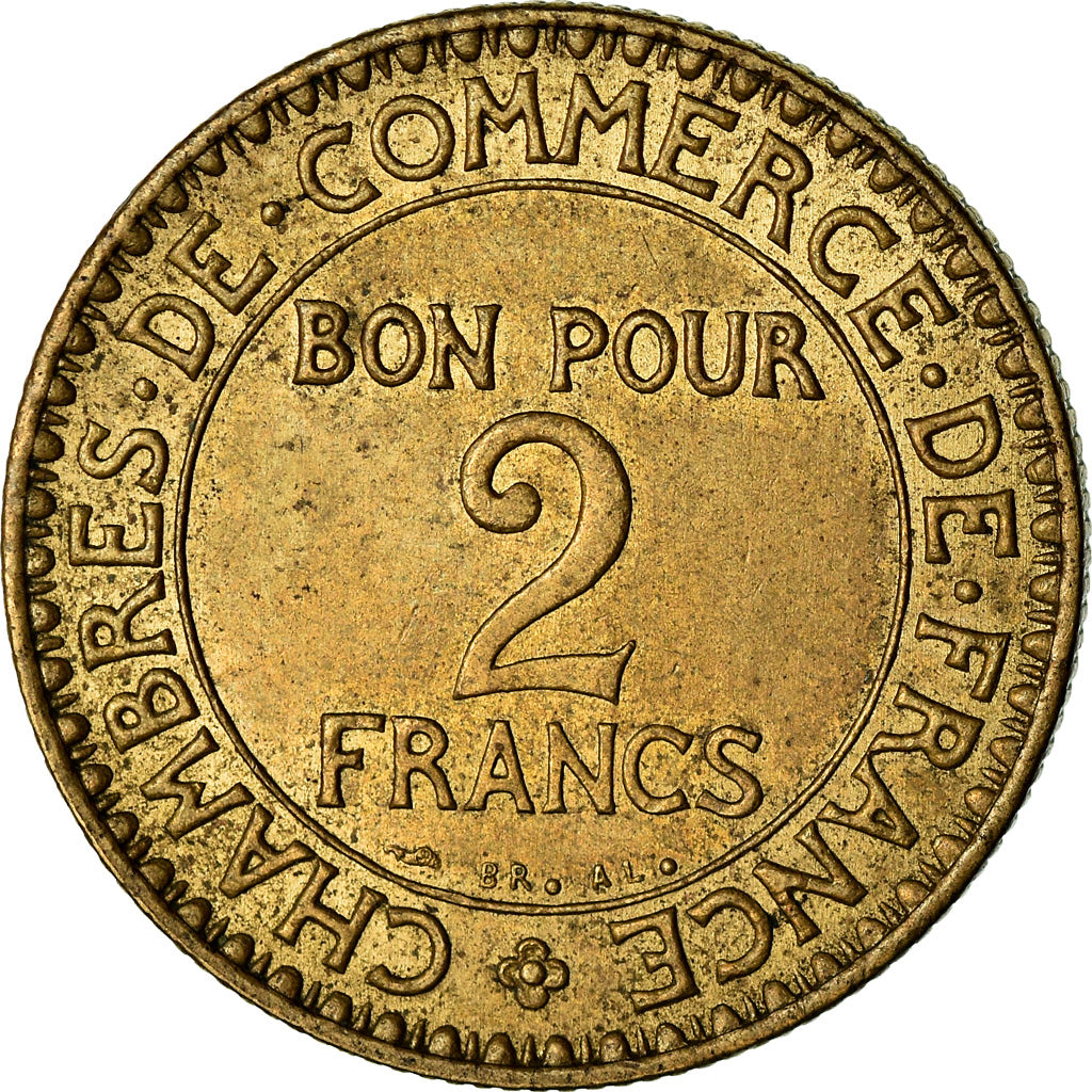 Moneta, Francia, Chambre de commerce, 2 Francs, 1921, Paris, BB+